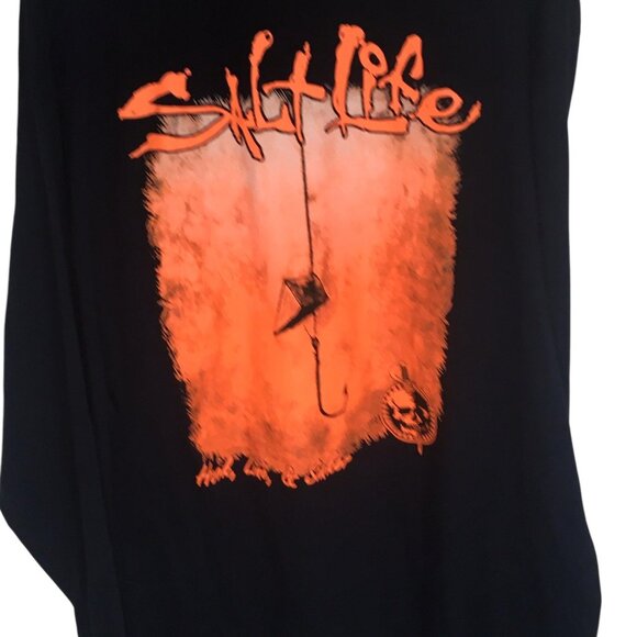 Salt Life Shirt Mens 2XL  Long Sleeve Pocket Live Salty Hook Line Sinker - Picture 9 of 12